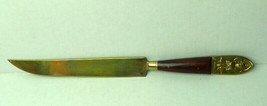 SIAM Bronze Carving Knife Teak wood handle  Vintage - £35.22 GBP
