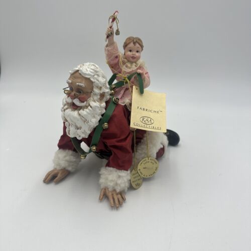Kurt Adler Grandpa Santa Piggy Back Marjorie Rothberg Figurine Limited Edition - $139.32