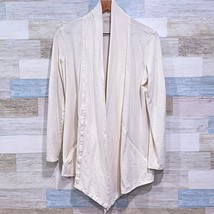 Royal Robbins Hemp Organic Cotton Longline Open Cardigan Cream Womens Small - $34.64