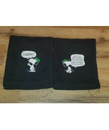 Snoopy Masters Caddy Golf Sport Towel Set 16x18 Black - $28.00