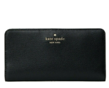 New Kate Spade Darcy Large Slim Bifold Wallet Grain Leather Black Multi - $66.41