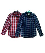 Set of 2 Old Navy &amp; Wrangler Boys Size 8 Plaid Button Up Long Sleeve Shirts - €16,45 EUR