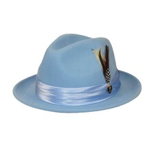 Bruno Capelo Hat Australian Wool Crushable Fedora Giovani UN120 Light Blue image 7