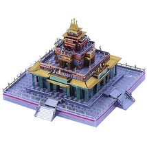 3D Metal Puzzle Architecture Building Kit Temple Miniature - £28.35 GBP