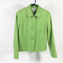 EUC Judith Hart Petites Lime Green Lined Jacket Wms Size 4P - $346.74 MXN
