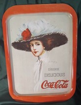 Vintage Metal Coca-Cola Serving Tray-Hamilton King 1909 Girl Portrait Circa 70&#39;s - £9.50 GBP