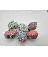 6  Artisan Hand-Painted Resin Easter Eggs Embellished Egg - €15,58 EUR