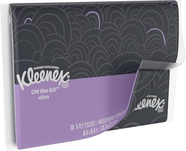 10 packs of Kleenex ON the GO Ultra Soft 3-ply Facial Tissues 10 Total T... - £13.38 GBP