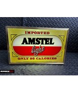 VINTAGE IMPORTED AMSTEL LIGHT BEER LIGHTED BAR SIGN   12 3/4&quot; X 8&quot; Works... - £70.08 GBP