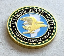 ILLINOIS STATE POLICE Officer Badge Challenge Coin - £14.66 GBP