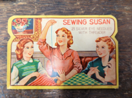 Vintage Sewing Susan Needles W/Threader Book New Old Stock #1 - $14.84