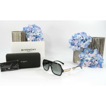 Givenchy GV8079O Black Gold Oversize Acrylic Logo Sunglasses NWT Case - £169.75 GBP