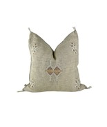  Beige Moroccan Cactus Silk Pillow, Pillow Cactus Silk, Moroccan Lumbar ... - $1,226.89 MXN