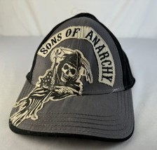 Sons of Anarchy Hat Cap Grey Black Skulls Flexible Promo With Tags Biker... - £27.80 GBP