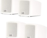 White Bookshelf 2 Pair Pack Of 800 Watt Mountable Indoor Speakers From, ... - $91.98