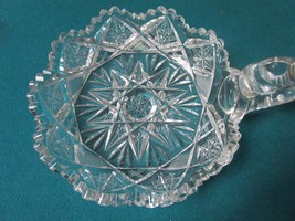 Cut Glass Nappy Dish Starburst Design [*1GL-1] - £42.57 GBP