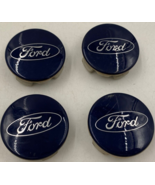 2013-2019 Ford Rim Wheel Center Cap Set of 2 Blue 2 inch OEM D01B50046 - $49.49