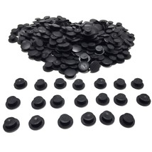 50Pcs Black Buttons Plastic Ornaments For Shoe Charms Diy Ornaments - £12.76 GBP