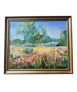 Signed French Oil Painting: Loire Valley Wildflower Meadow, Framed - $8,568.70 MXN