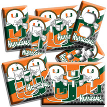 Miami Hurricanes University Football Team Lightswitch Outlet Wall Plate Room Art - £9.61 GBP+