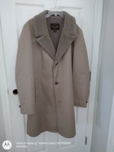 Botany 500 Coat, Man&#39;s Trance Coat, Size 40 Long, Vintage Coat, Man&#39;s Tan coat - £67.67 GBP