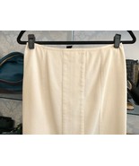 NARCISO RODRIGUEZ Beige Cotton Zipper Slit Stretchy Pencil Skirt Sz US 6 - $188.53 CAD