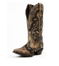 Laredo Women&#39;s Skyla Floral Studded Western Performance Snip Toe Boots - £123.62 GBP