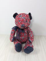 GUND Rosemary Paisley Red Blue Paisley Fabric Teddy Bear Plush sheer bow... - $5.93