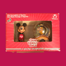 Disney Store Our Family Tree Mini Snowglobe &amp; Figurine -RARE  Mickey Pluto - £10.84 GBP