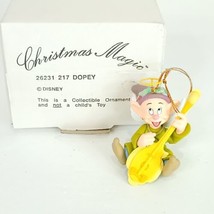 Disney Snow White 7 Dwarfs Dopey Christmas Magic Ornament W/ Box Grolier - $21.77