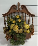 Vintage Mushroom Basket Wall Decor Hanging Art MCM Hippie Boho - $49.45