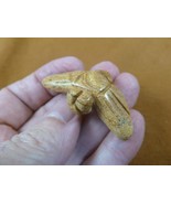 Y-BEE-556) Tan Jasper Bee BUMBLE figurine gemstone stone carving love HO... - $266.18 MXN