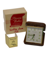 Phinney Walker Brown Alligator Traveling Alarm Clock with Box PW28 WORKS - $68.80 CAD