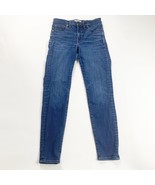 Madewell Womens Skinny Jeans Dark Blue 28 Skinny 9&quot; High Rise Denim - $18.37