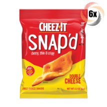 6x Bags Cheez-It Snap&#39;d Double Cheese Cracker Chips Baked Snacks 2.2oz - £21.74 GBP