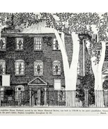 1970 Maine Wadsworth Longfellow House Poet Art Print Vintage Portland Da... - $29.99