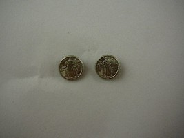 (#EE-754) PIERCED COIN Standing Liberty quarter 20th cent mini TOKEN Earrings - £8.17 GBP