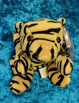 Ty Beanie Babies &quot;Stripes&quot; The Tiger 1995 Plush Toy New Original Tag Sty... - $75.83 MXN