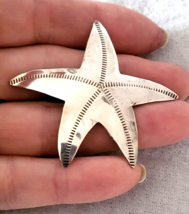 Sterling Silver 925 Signed ID Vintage STARFISH Brooch Pin - £19.95 GBP