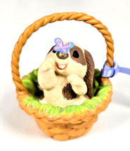 Hallmark Easter Bunny Basket Butterfly Keepsake Ornament 2.75” 2001 Spri... - €7,63 EUR