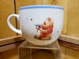 Disney Simply Winnie the Pooh Off White/Blue Flowers Large 16oz  Soup Co... - $17.09