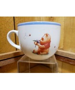 Disney Simply Winnie the Pooh Off White/Blue Flowers Large 16oz  Soup Co... - $24.00 CAD