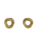 14k Yellow Gold Cable Earrings - £627.28 GBP