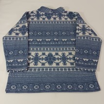 Pebble Court Men's White & Blue 3/4 Sleeve Pullover Sweatshirt Size Medium image 2