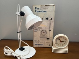 Vintage Grandrich White Desk Lamp Industrial Post Modern Mid Century MCM... - $54.45