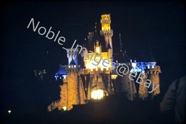 1958 Fantasyland Sleeping Beauty Castle at Night Disneyland Kodachrome Slide - £3.56 GBP