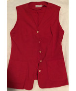 Vintage Alfred Dunner Women’s Vest Red 00 Sh2 - $8.90