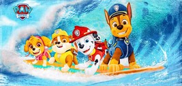 The Paw Patrol Beach Towel measures 28 x 58 inches - £19.85 GBP
