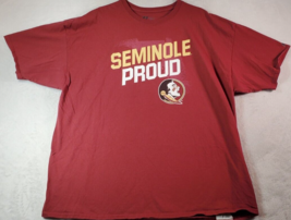 Florida State Seminoles Football Russell Shirt Unisex 3XL Wine 100% Cotton Logo - £15.73 GBP