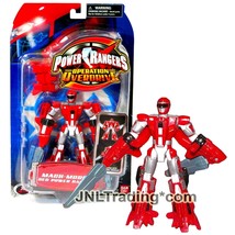 Yr 2006 Power Rangers Operation Overdrive 6&quot; Figure MACH-MORPH Red Power Ranger - £35.96 GBP